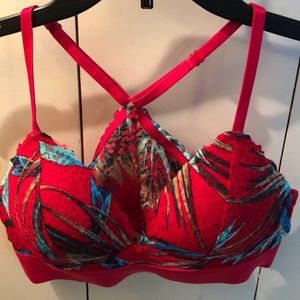 VS PINK Red Tropical Bralette